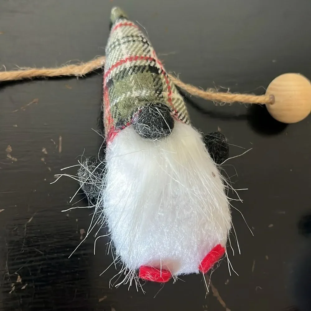 Pottery Barn Gnome w/ Flannel Hat Garland